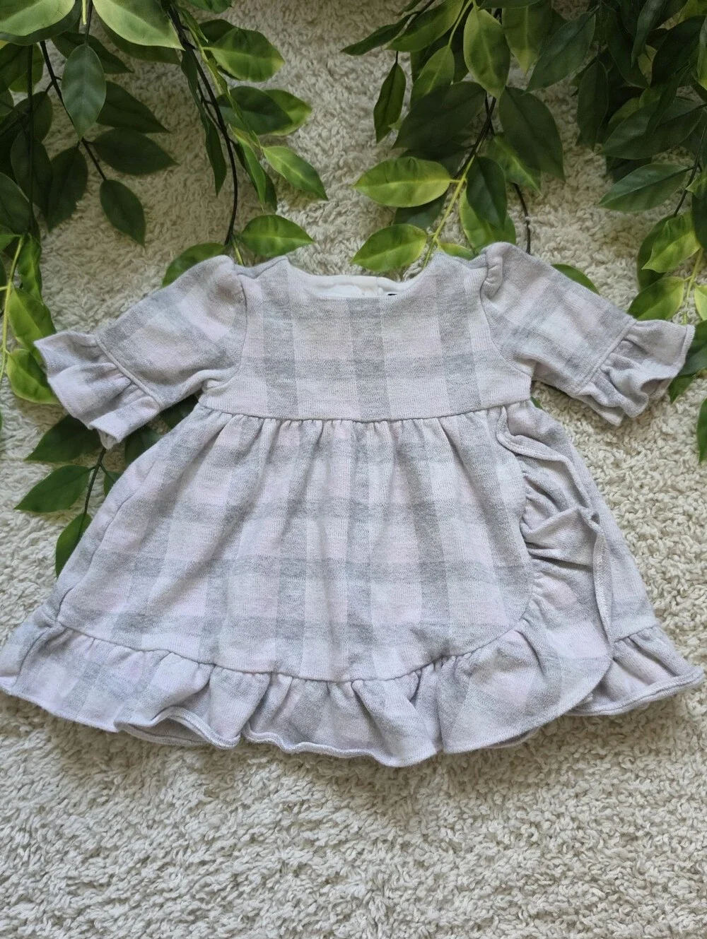 Baby Girl Ruffled Plaid Dress (6-12 Months)
